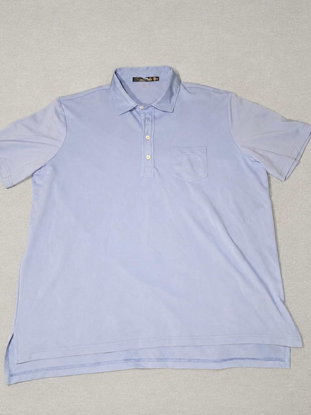 RLX Ralph Lauren Pale Blue Short-Sleeve Polo with Chest Pocket